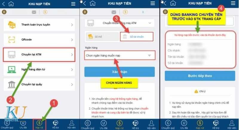 Hướng dẫn nạp tiền Kubet từ A-Z dành tân thủ nap tien kubet tren atm