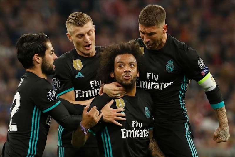 Đội hình Real Madrid 2018 đã giành vô địch C1 Hậu vệ: Marcelo, Sergio Ramos, Raphael Varane và Dani Carvajal