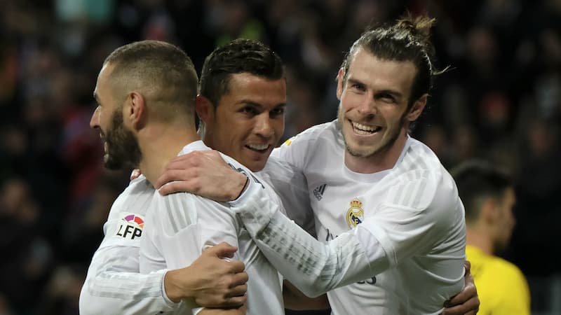 Đội hình Real Madrid 2018 đã giành vô địch C1 Tiền đạo: Cristiano Ronaldo, Karim Benzema và Gareth Bale